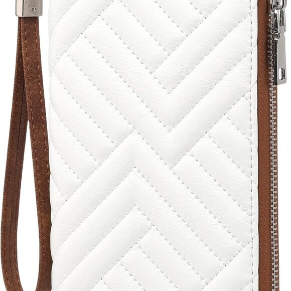 Women's RFID Blocking Leather Wallet Large Capacity Clutch Wristlet - Picture 1 of 6